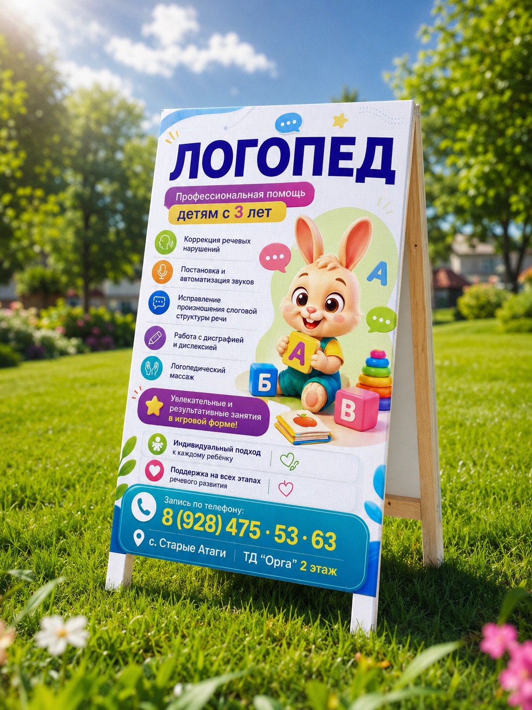 Деревянный штендер — фото 1
